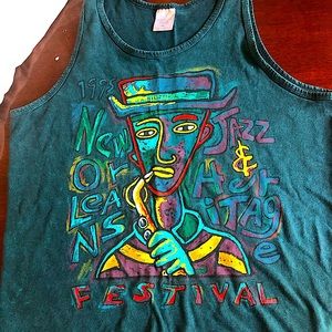 Vintage 1995 New Orleans Jazz Fest ladies shirt.